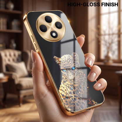OPPO F27 Pro+ 5G Panther Gold Electroplated Glass Phone Back Case