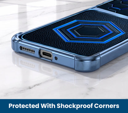 Motorola Edge 60 Pro 5G Cyber Hexagon Dual-Tone Transparent Airbags Case