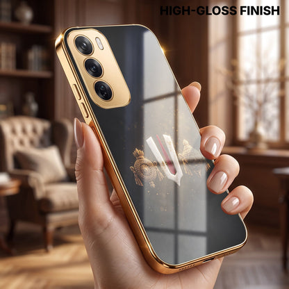 Oppo Reno 12 Pro 5G Royal Heritage Edition Gold Electroplated Glass Phone Back Case