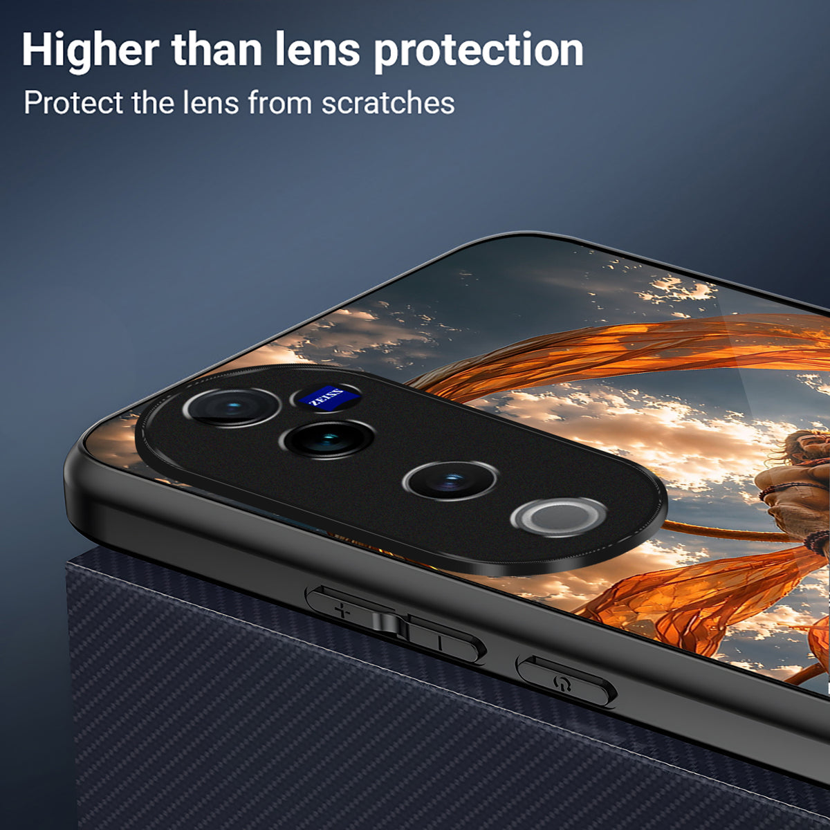 Vivo V40 Pro 5G Divine Hanuman Acrylic Glass Back Case