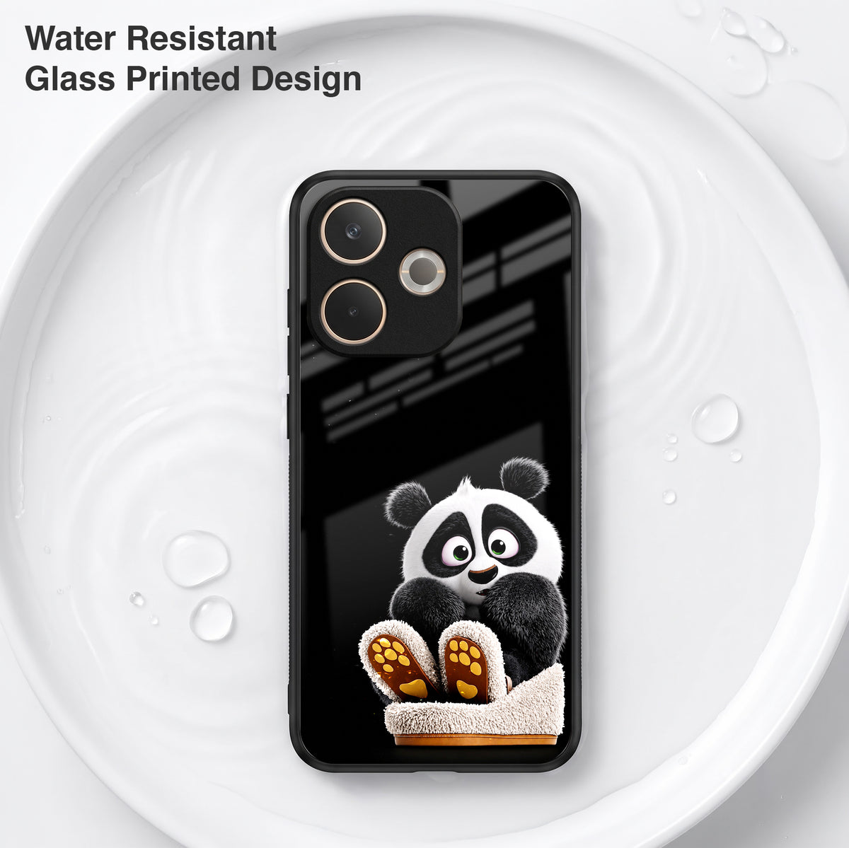 Oppo A5 Pro 5G Cute Panda Acrylic Glass Back Case