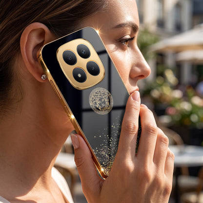 Redmi Note 15 Pro+ 5G Medusa Head Gold Electroplated Glass Phone Back Case