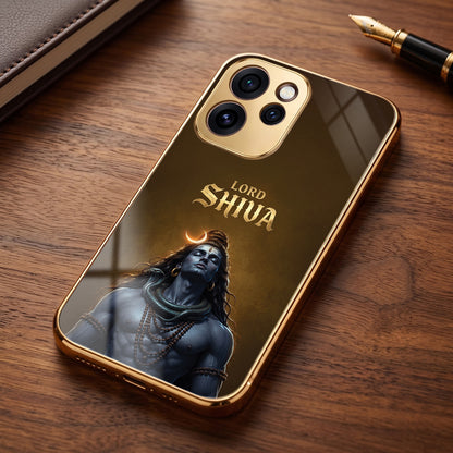 Oppo Reno 15 Pro Mini 5G Lord Shiva Gold Electroplated Glass Phone Back Case
