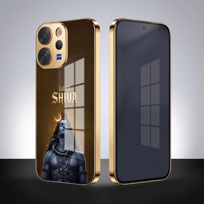Vivo V70 5G Lord Shiva Gold Electroplated Glass Phone Back Case