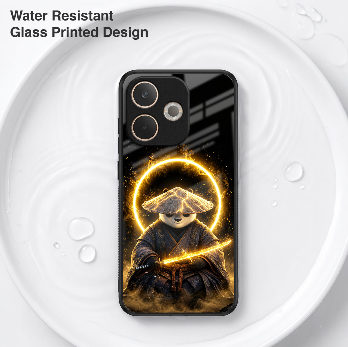 Oppo A5 Pro 5G Warrior Panda Acrylic Glass Back Case