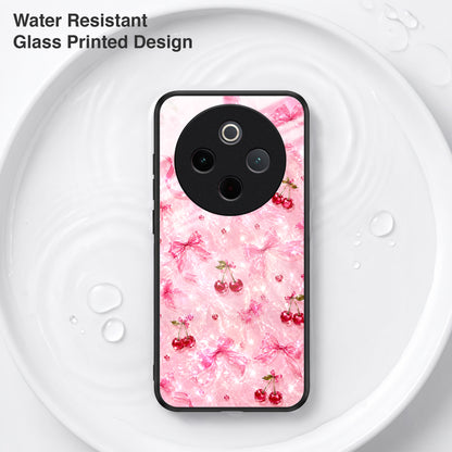 Vivo T4 5G Pink Cherry Blossom Acrylic Glass Back Case