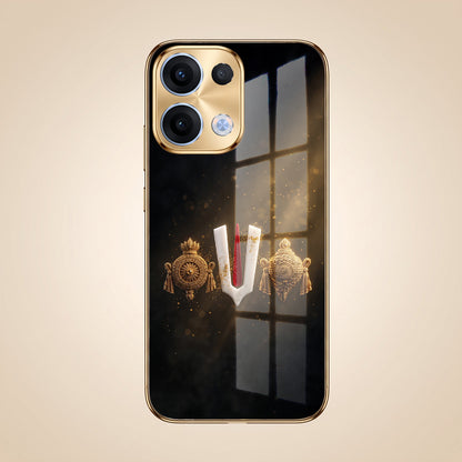 Oppo Reno 13 5G Royal Heritage Edition Gold Electroplated Glass Phone Back Case