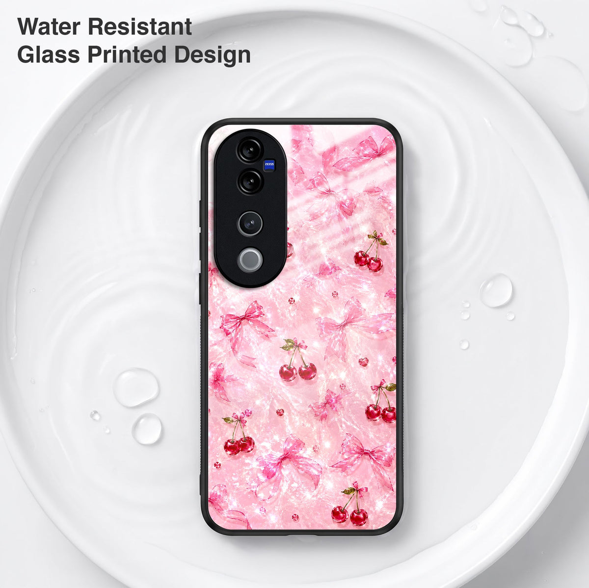 Vivo V40 Pro 5G Pink Cherry Blossom Acrylic Glass Back Case