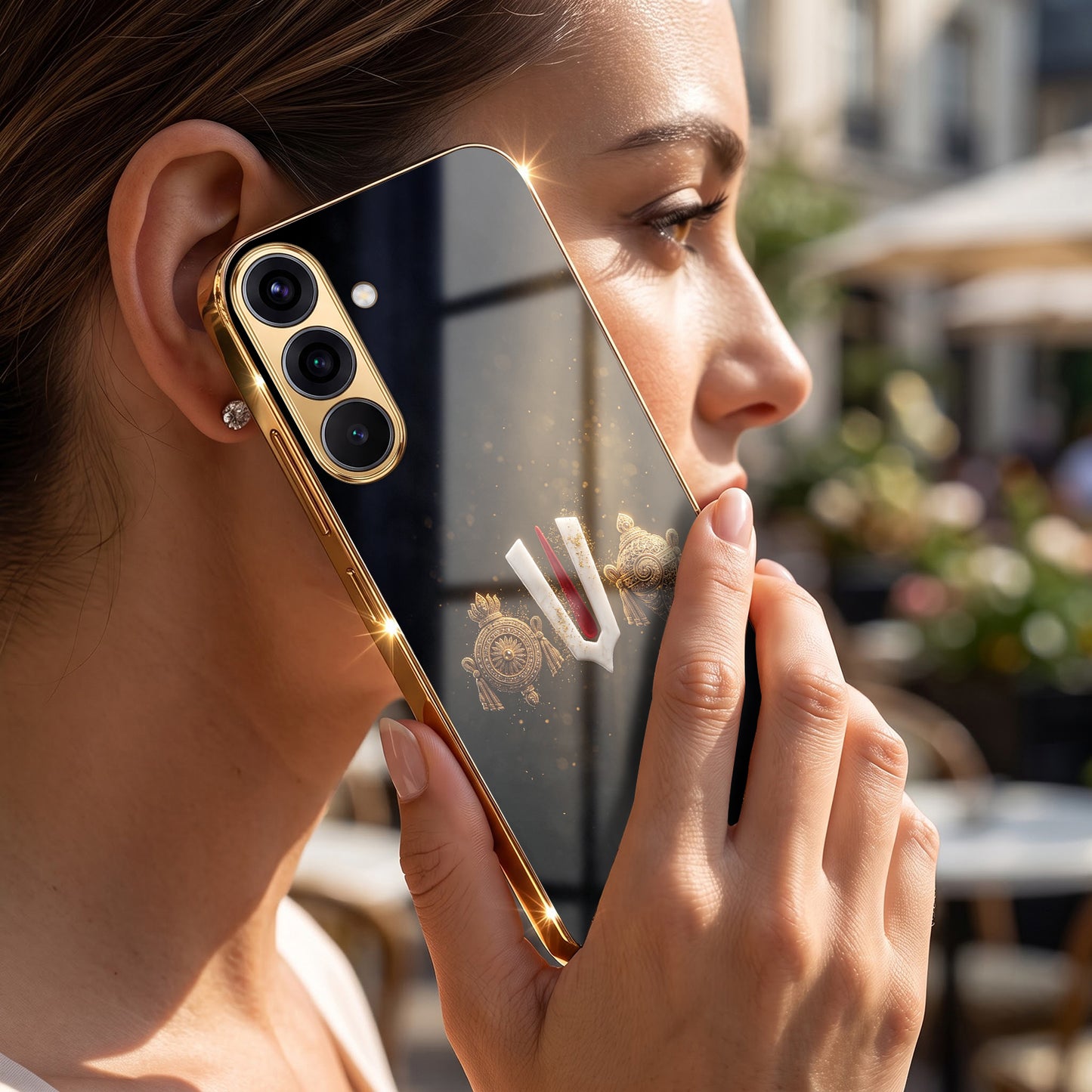 Samsung Galaxy A36 5G Royal Heritage Edition Gold Electroplated Glass Phone Back Case