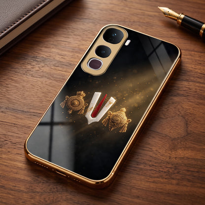Vivo Y400 Pro Royal Heritage Edition Gold Electroplated Glass Phone Back Case