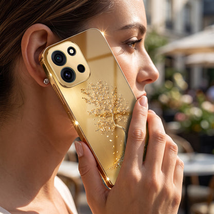 OnePlus Nord 6 5G Golden Tree Gold Electroplated Glass Phone Back Case