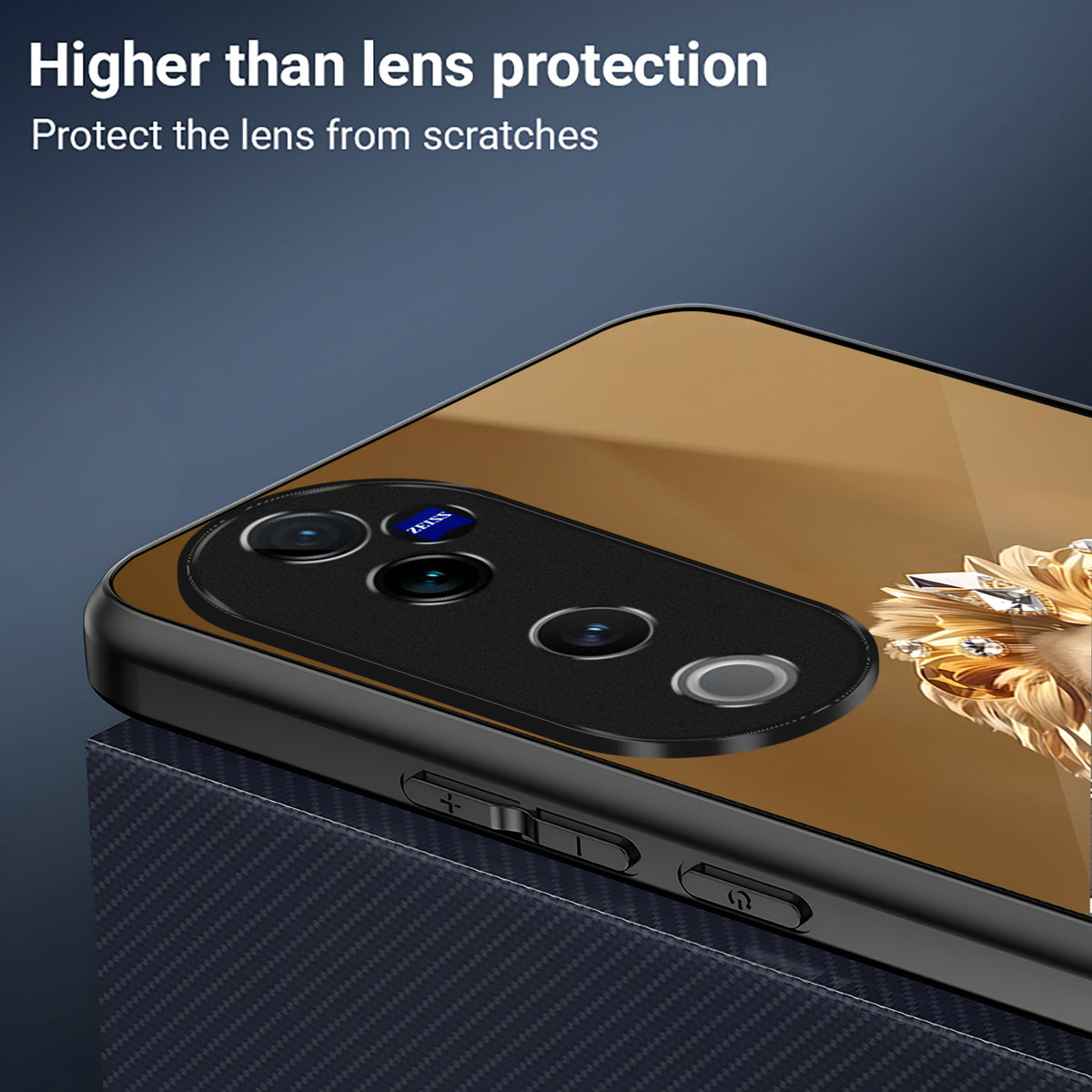 Vivo V40 Pro 5G Luxury Lion Acrylic Glass Back Case