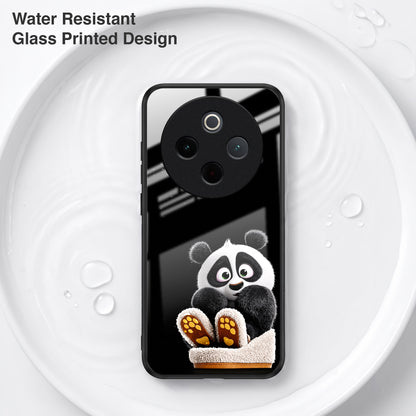 Vivo T4 5G Cute Panda Acrylic Glass Back Case
