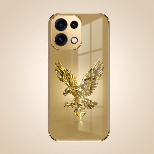 Oppo Reno 16C 5G Golden Eagle Gold Electroplated Glass Phone Back Case