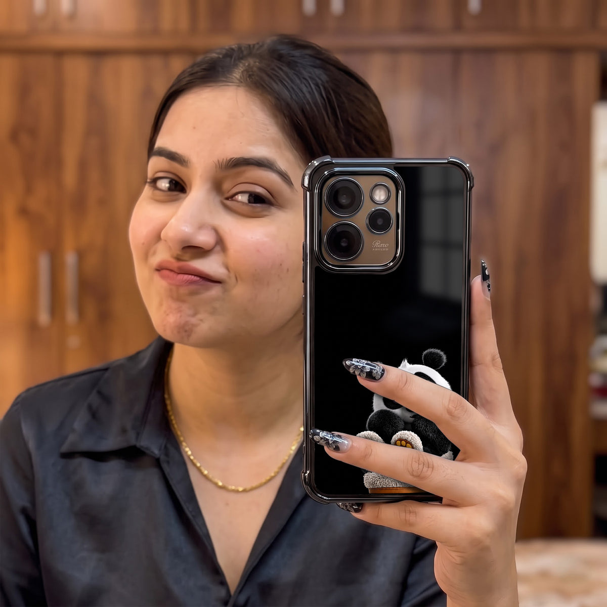 Oppo Reno 15 Pro Mini 5G Cute Panda Airbags Printed Back Case