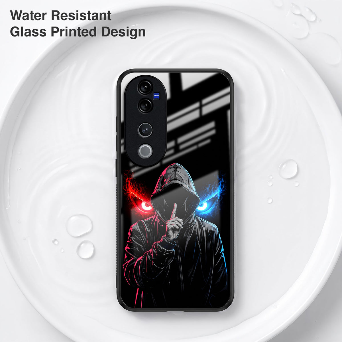 Vivo V40 Pro 5G Hooded Shadow Demon Acrylic Glass Back Case