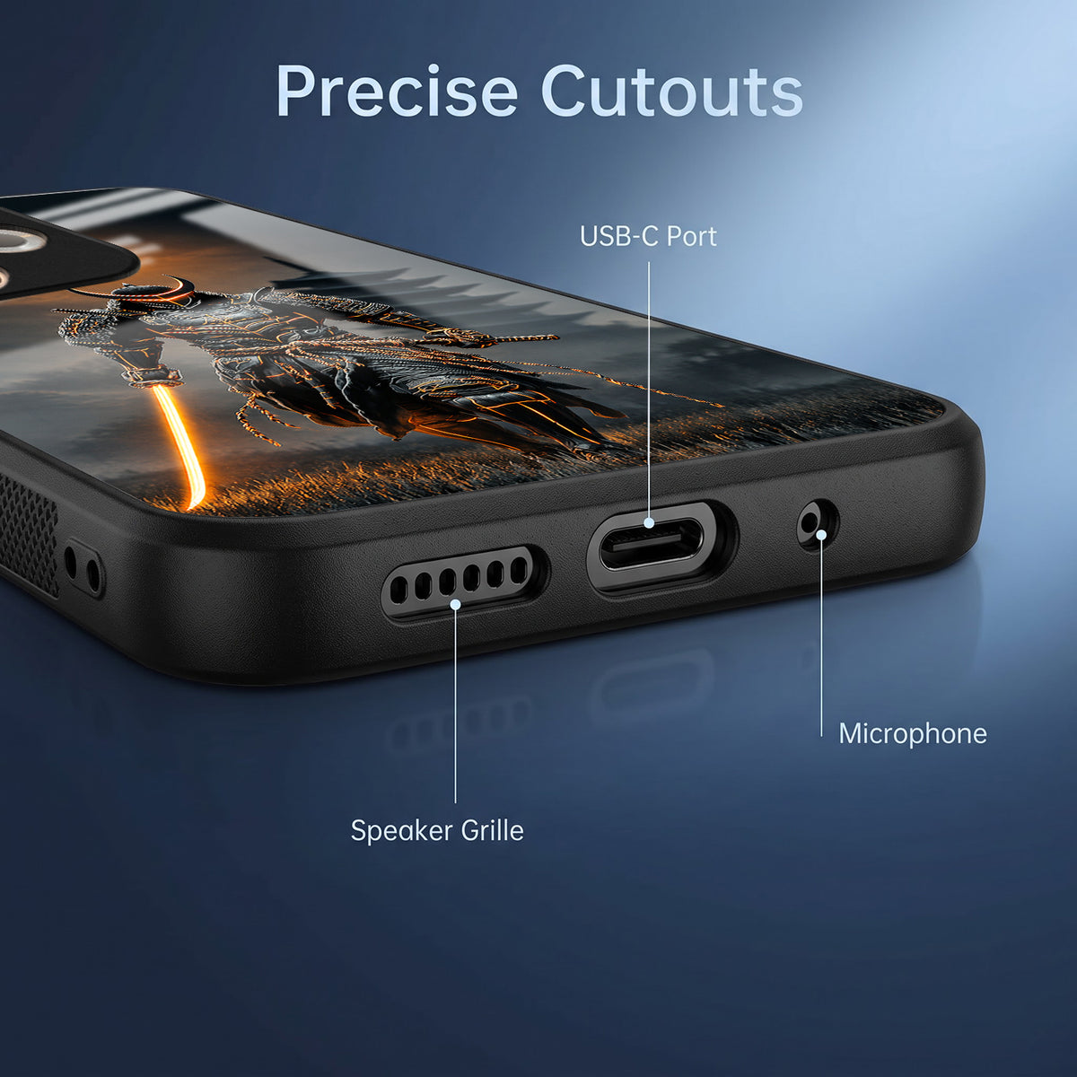 Oppo A5 Pro 5G Samurai Warrior Acrylic Glass Back Case