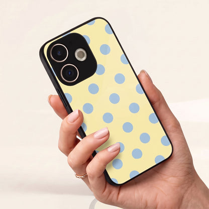 Oppo A5 Pro 5G Elegant Cream Blue Polka Dot Acrylic Back Cover
