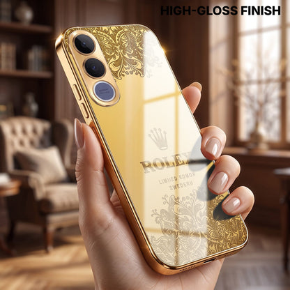 Vivo V70 FE 5G Rolex Crown Gold Electroplated Glass Phone Back Case