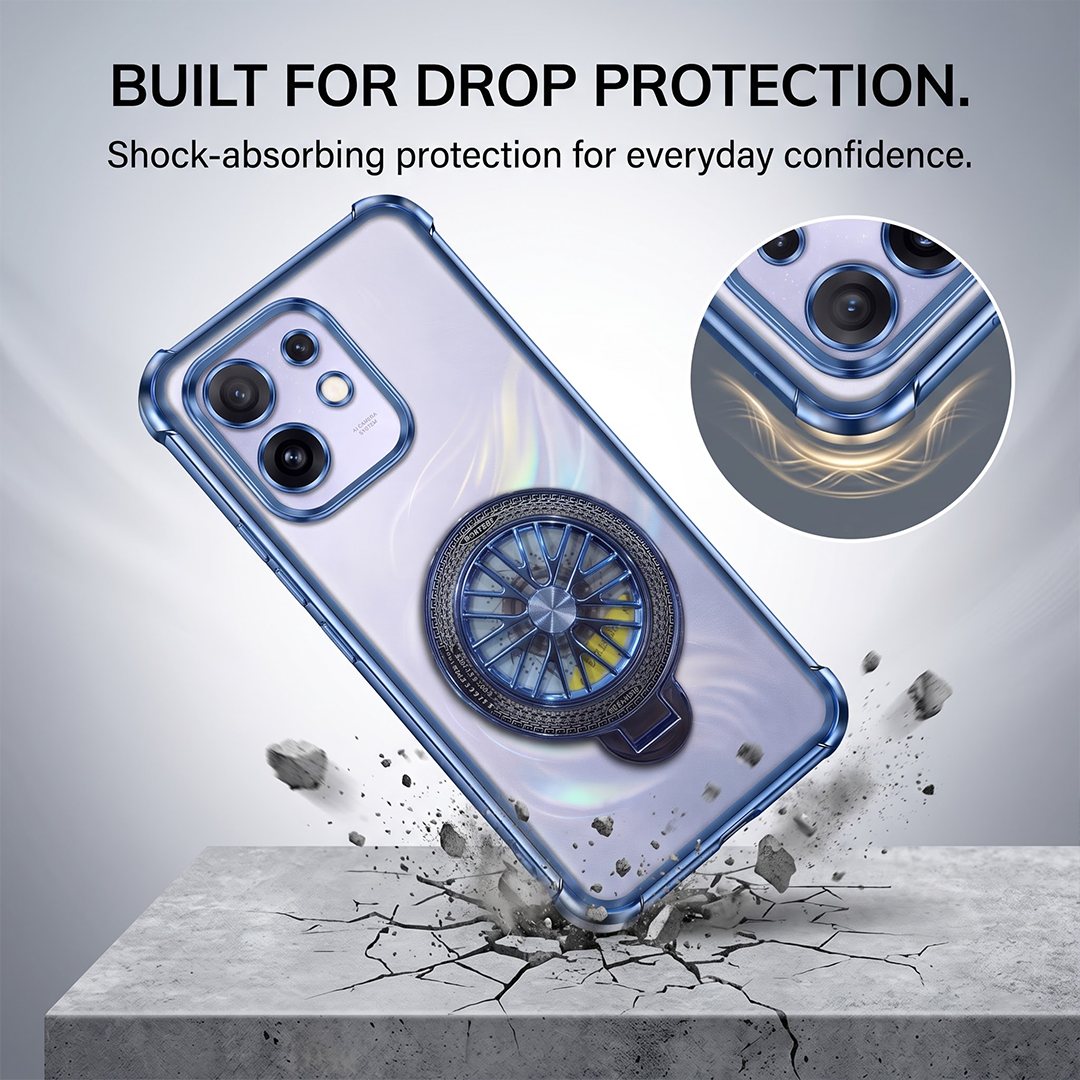Oppo Reno 16 5G Premium Stress Buster Wheel Rotating Shockproof Airbags Case