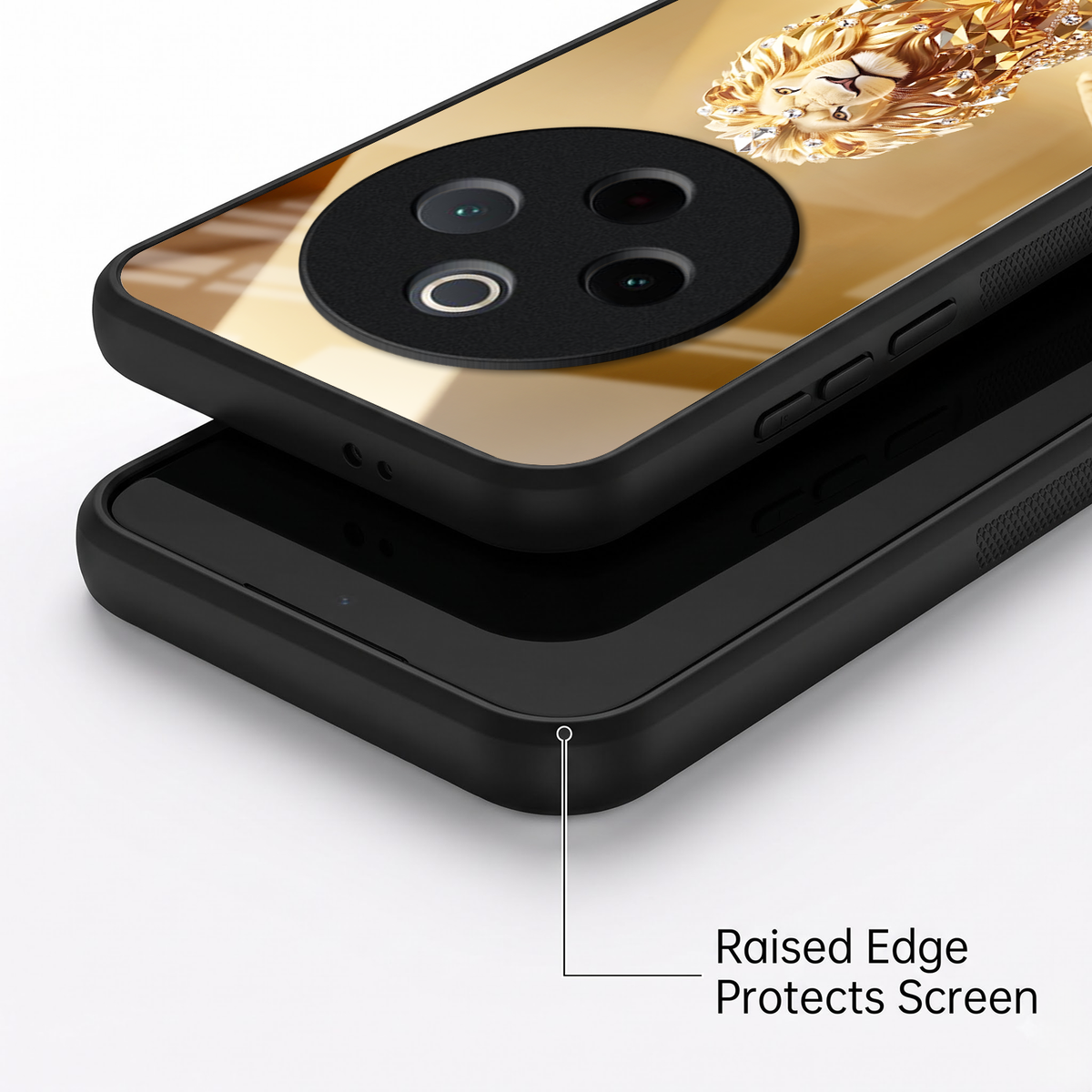 Vivo T4 5G Luxury Lion Acrylic Glass Back Case