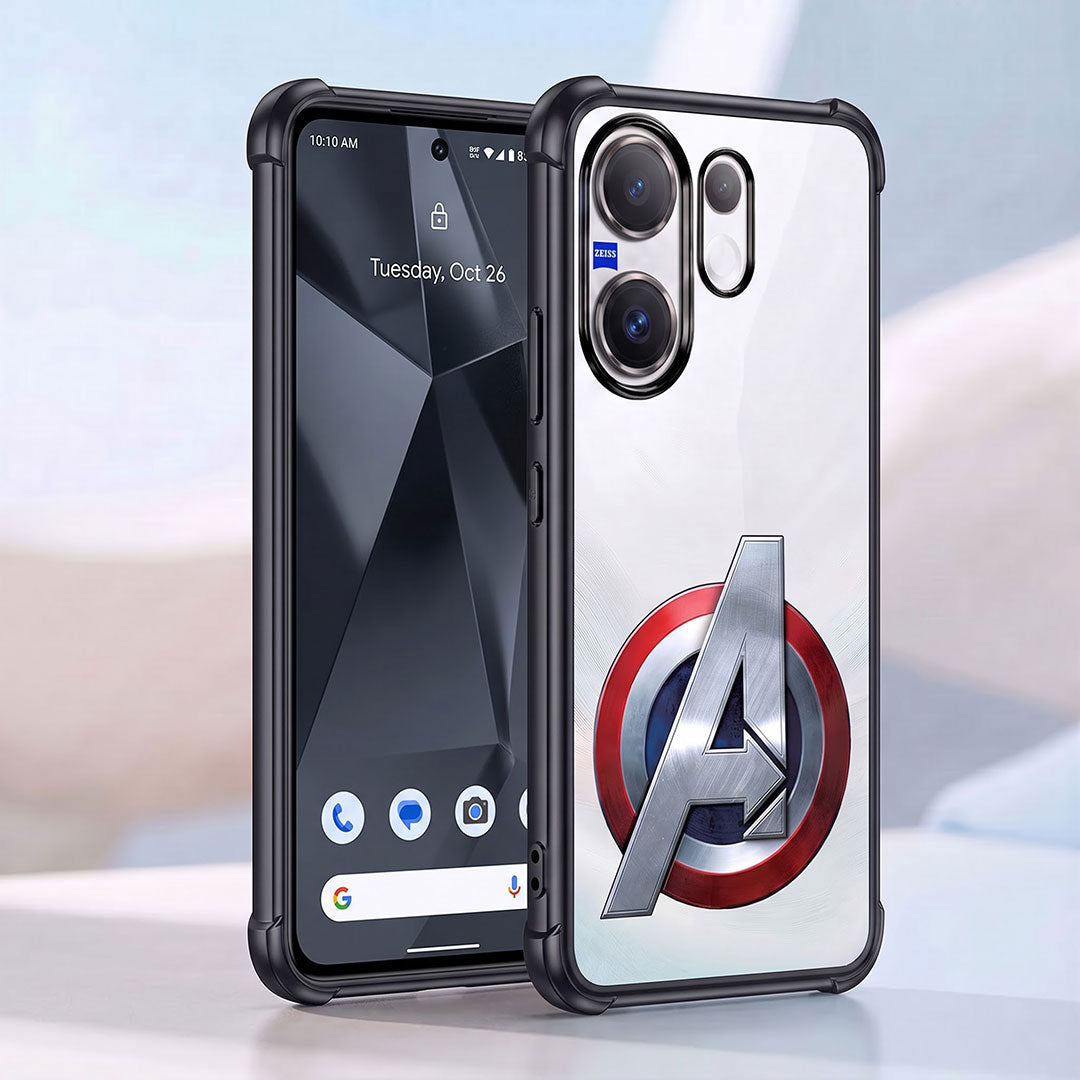 Vivo X200 FE 5G Premium 3D Spot UV Avengers Sticker Shockproof Airbags Case