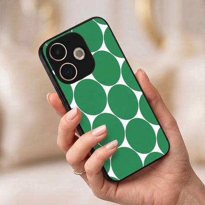 Oppo A5 Pro 5G Aesthetic White & Green Bubble Pattern Acrylic Back Cover