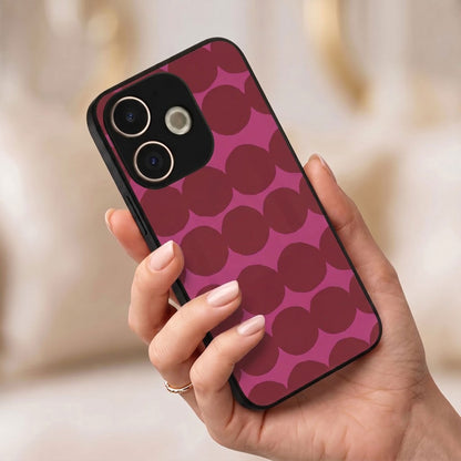 Oppo A5 Pro 5G Aesthetic Pink & Wine Geometric Acrylic Back Cover