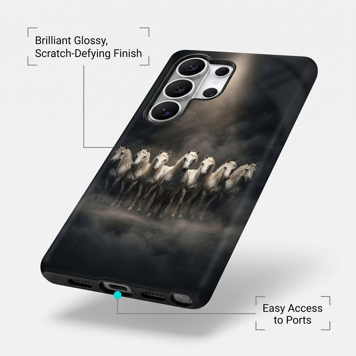 Samsung Galaxy S24 Ultra 5G Running Horses Protective Cases