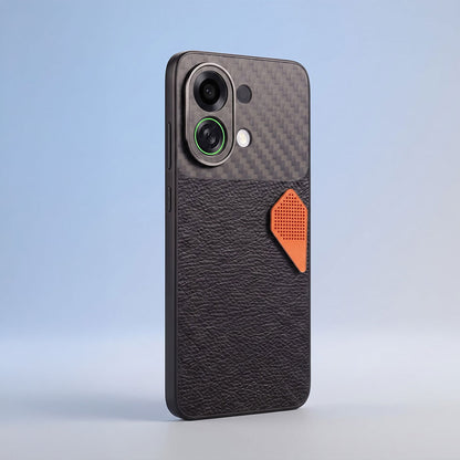 Oppo K13 Turbo 5G Carbon Fiber Heat Dissipation Leather Hybrid Phone Case