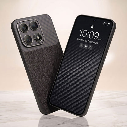 Motorola Edge 70 Pro 5G Carbon Fiber Leather Hybrid Phone Case
