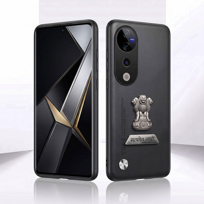Vivo V40 Pro 5G Satyamev Jayate 2-in-1 Emblem Vegan Leather Back Case