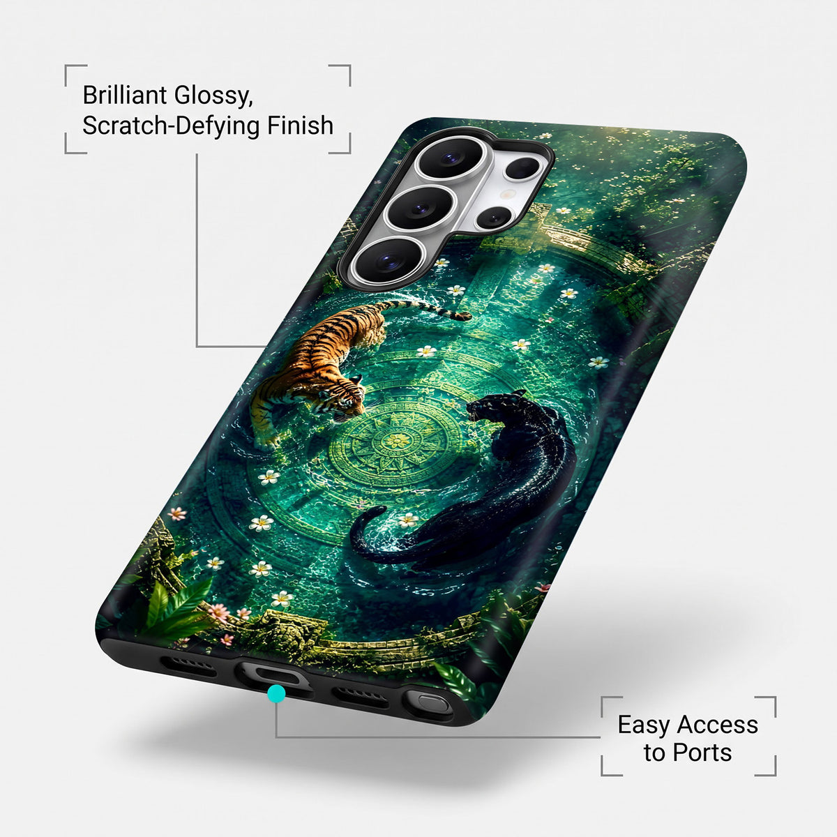 Samsung Galaxy S25 Ultra 5G Tiger & Panther Mystic Protective Case