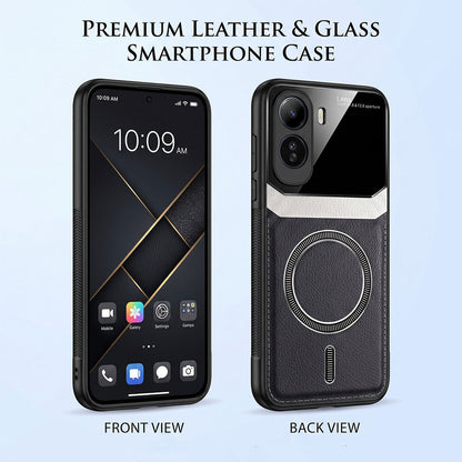 Vivo T5 Pro 5G Premium Magsafe Magnetic Leather Lens Protective Case