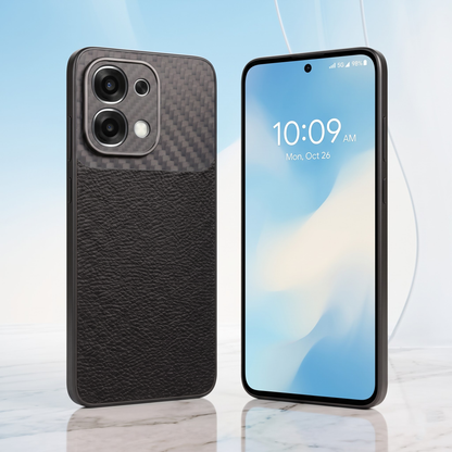 Oppo F31 5G Carbon Fiber Leather Hybrid Phone Case
