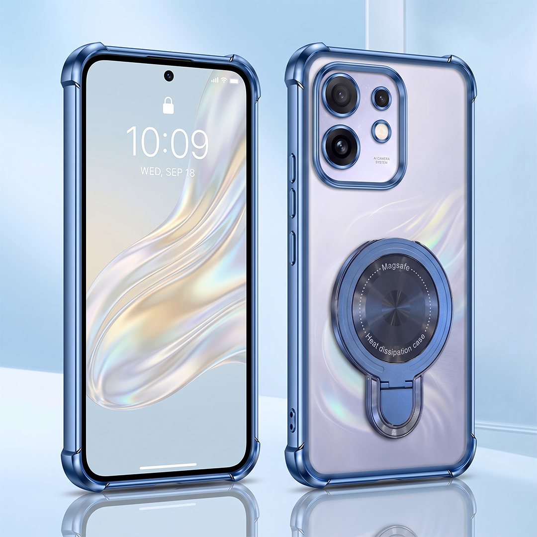 Oppo Reno 16 5G Luxury Four Corner Invincible Bracket Ring Stand Case