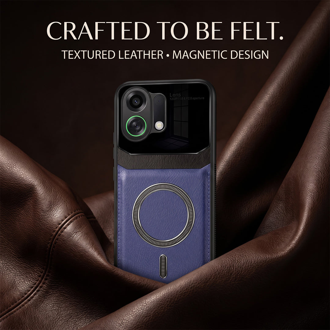 Oppo K13 Turbo 5G Premium Magsafe Magnetic Leather Lens Protective Case