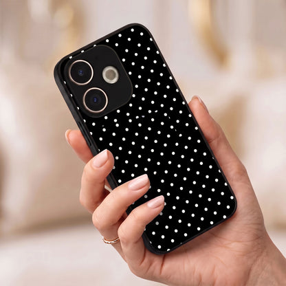 Oppo A5 Pro 5G Aesthetic Black & White Polka Dot Acrylic Back Cover