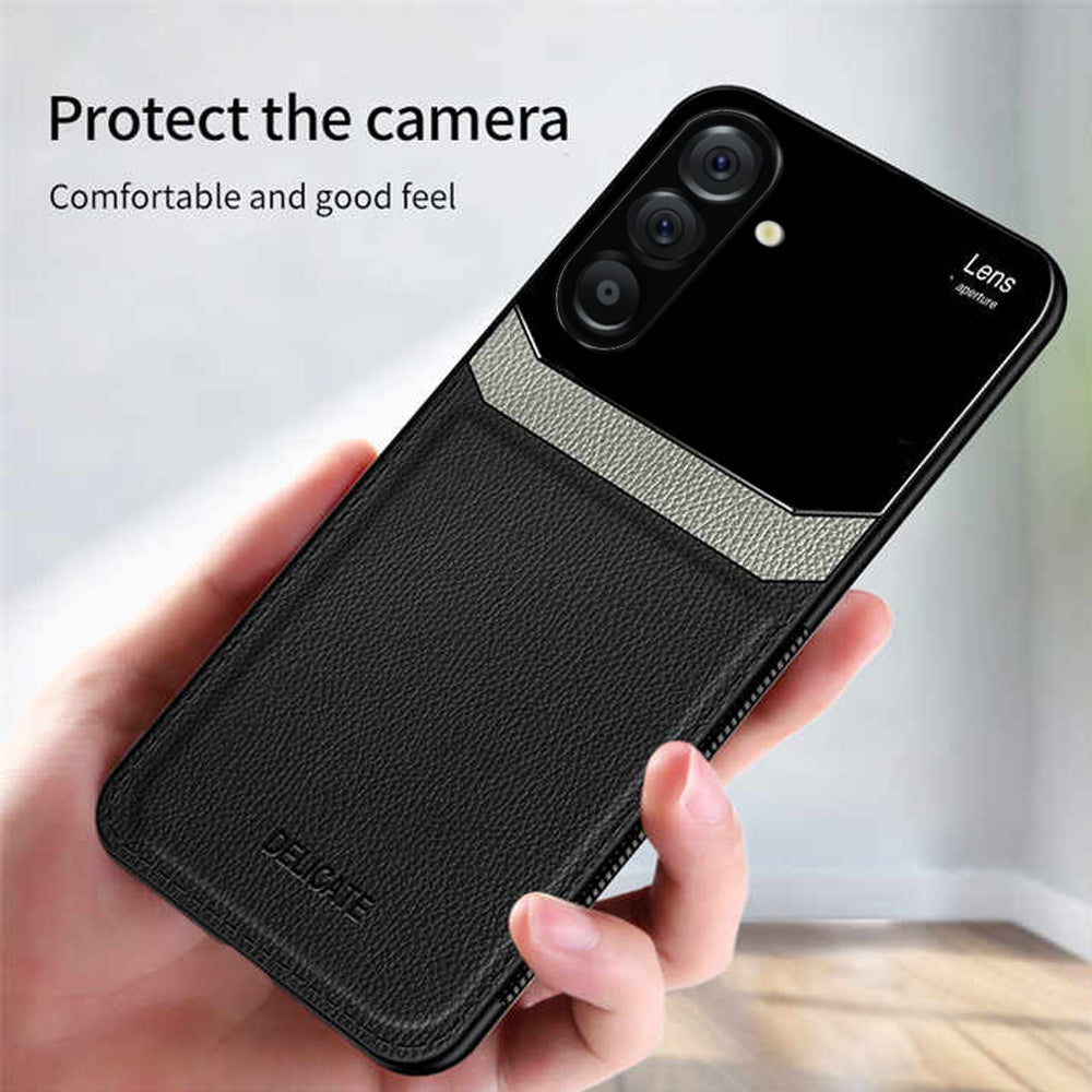 Samsung Galaxy A56 5G Premium Leather Lens Protective Case