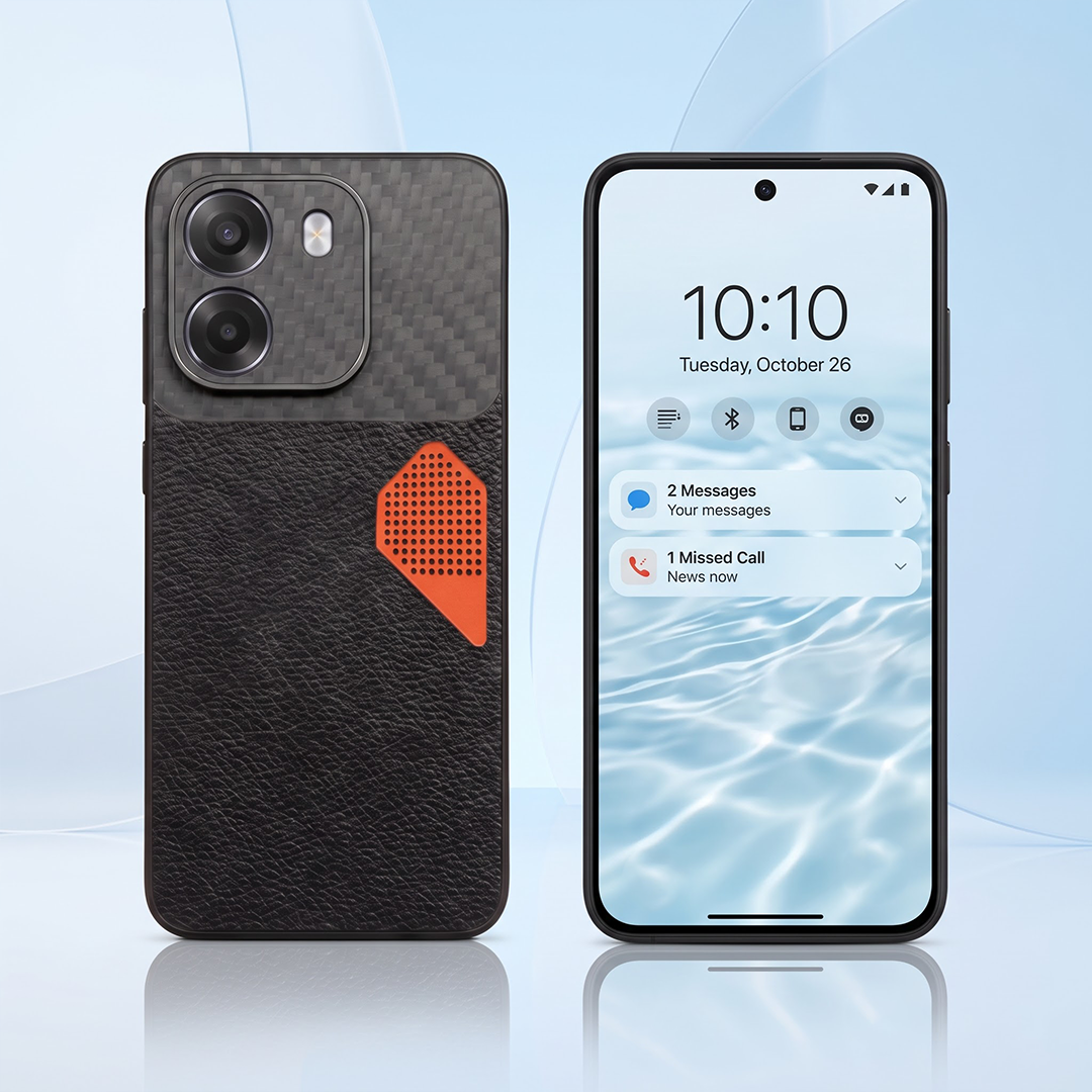 Oppo K14 5G Carbon Fiber Heat Dissipation Leather Hybrid Phone Case