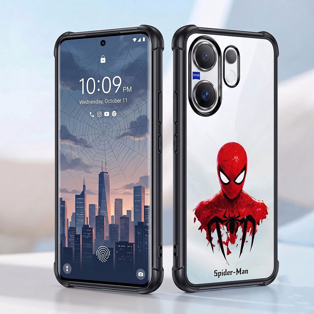 Vivo X200 FE 5G Premium 3D Spot UV Spider-Man Sticker Shockproof Airbags Case
