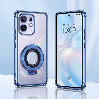 Oppo Reno 16 5G Original Luxury Magnifier Ring Stand Shockproof Airbags Corner Case