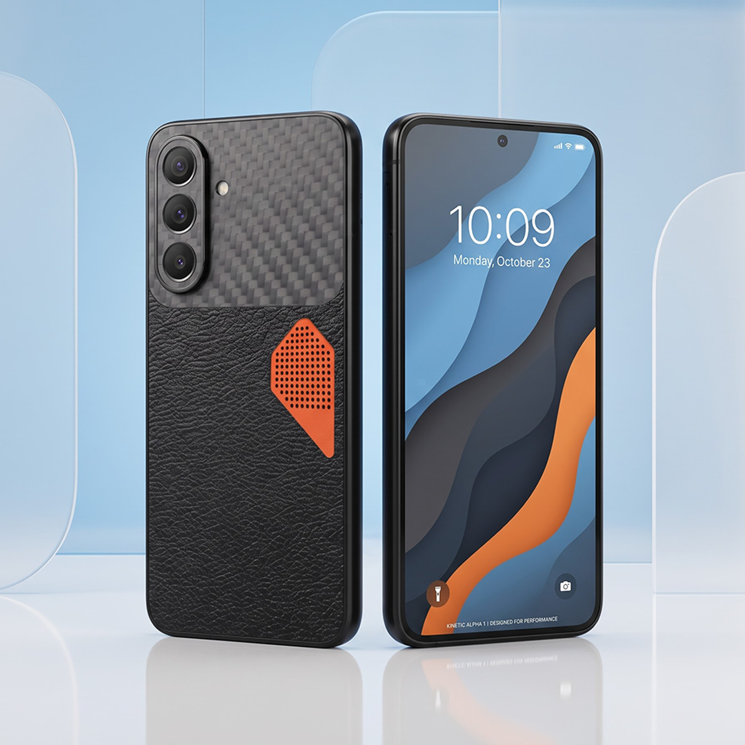 Samsung Galaxy A57 5G Carbon Fiber Heat Dissipation Leather Hybrid Phone Case
