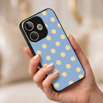 Oppo A5 Pro 5G Elegant Blue Yellow Polka Dot Acrylic Back Cover