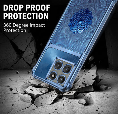 Motorola Edge 60 Pro 5G Blue Rose Luxe Dual-Tone Transparent Airbags Case