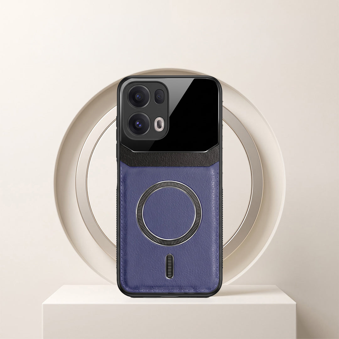 Oppo Reno 13 Pro 5G Premium Magsafe Magnetic Leather Lens Protective Case