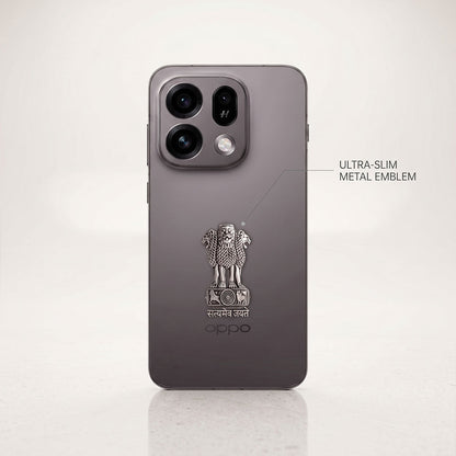 Oppo Find X9s 5G Compatible Satyamev Jayate 3D Metal Emblem Sticker