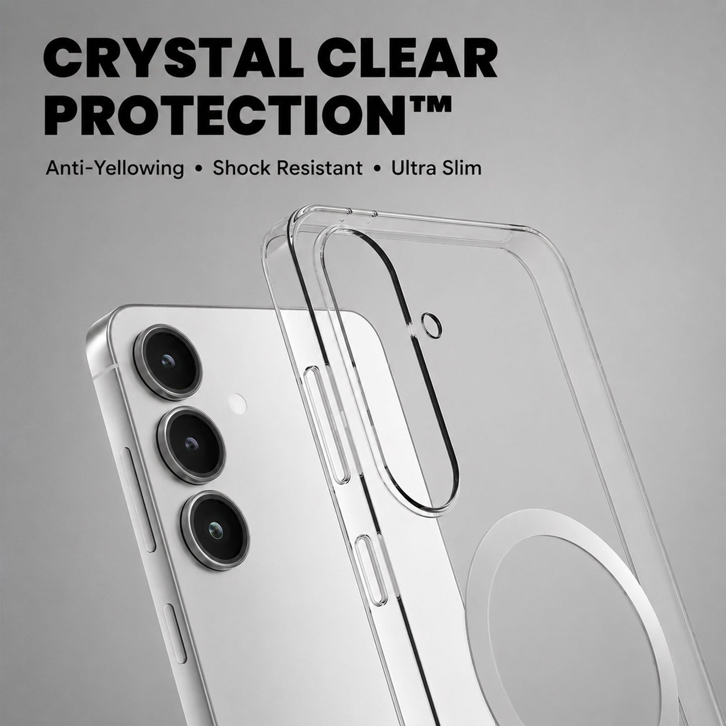 Samsung Galaxy S25 5G Clear Anti-Yellow MagSafe Protective Case