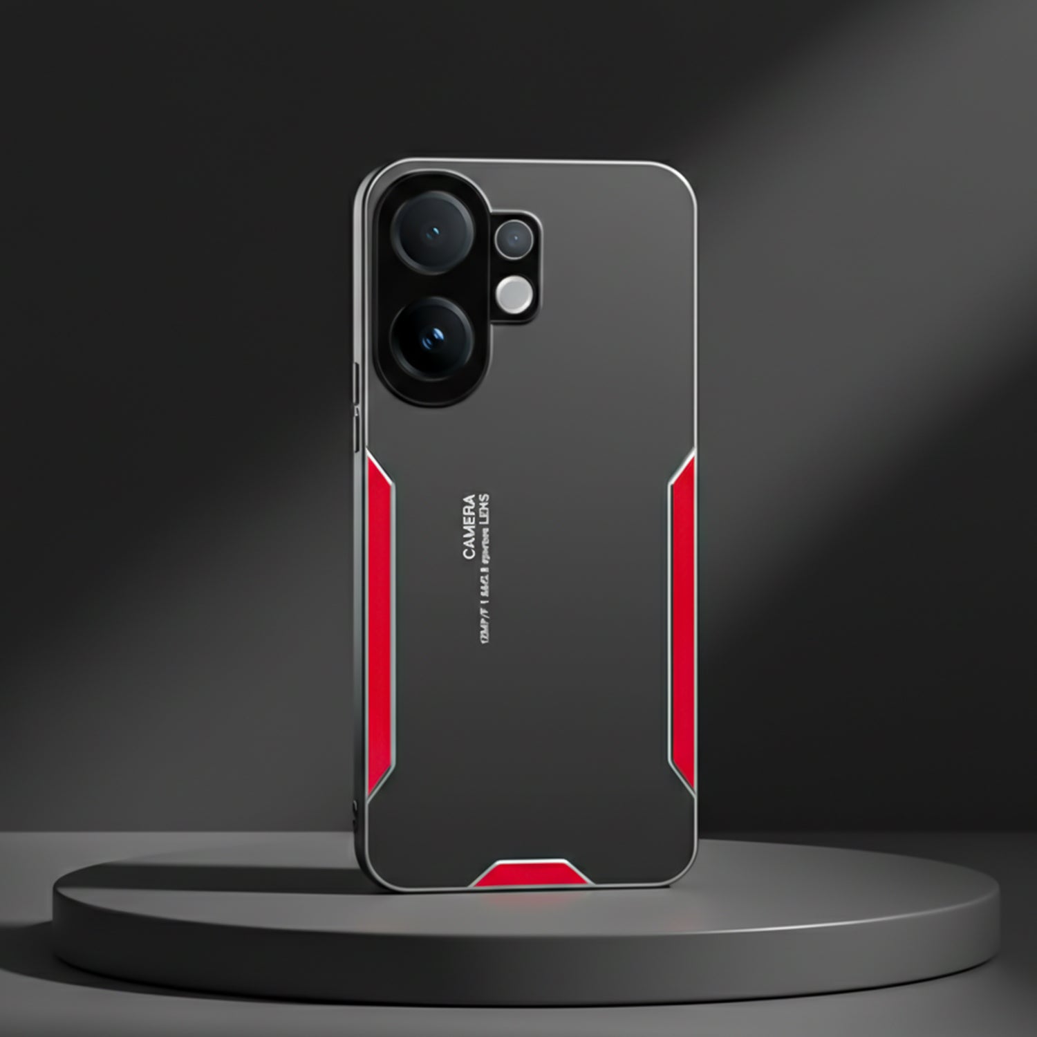 Vivo V60 5G Phone case with red accents on a dark background