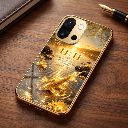 OnePlus 13s 5G 11:11 Manifestation Gold Electroplated Glass Phone Back Case